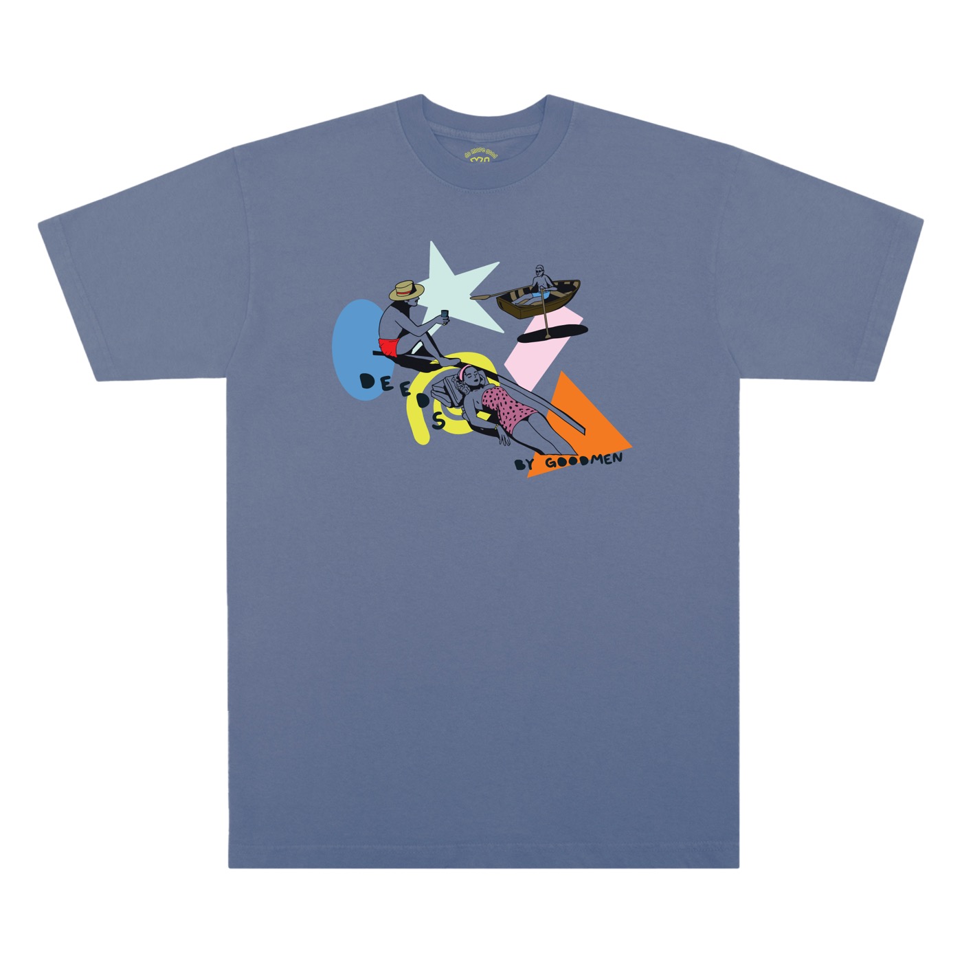 lakeside view - clear blue tee