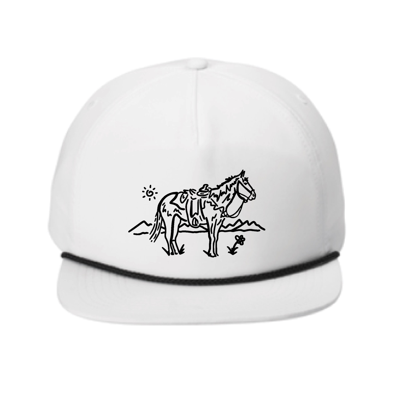 somewhere warm - white rope hat